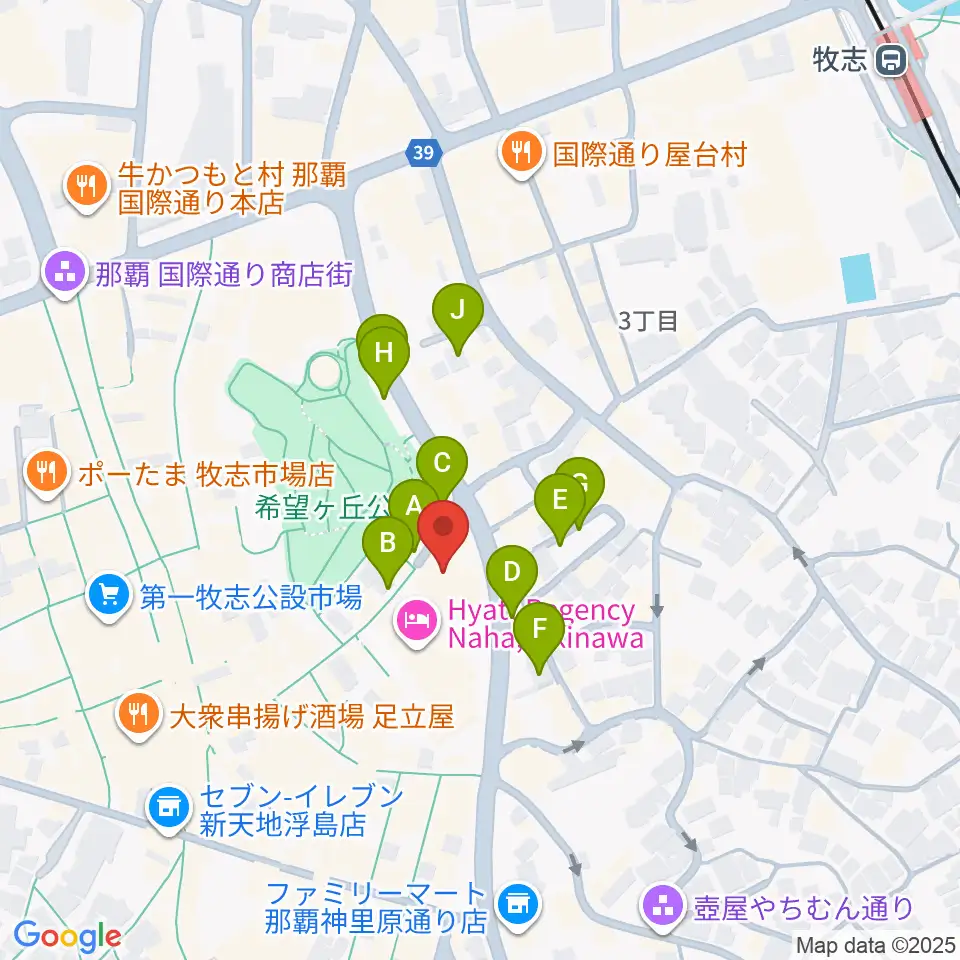 桜坂劇場周辺の駐車場・コインパーキング一覧地図