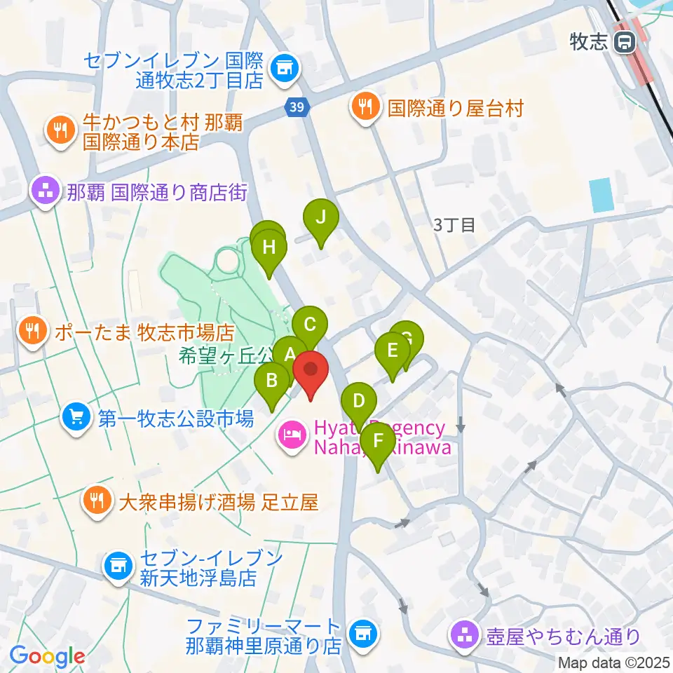 桜坂劇場周辺の駐車場・コインパーキング一覧地図