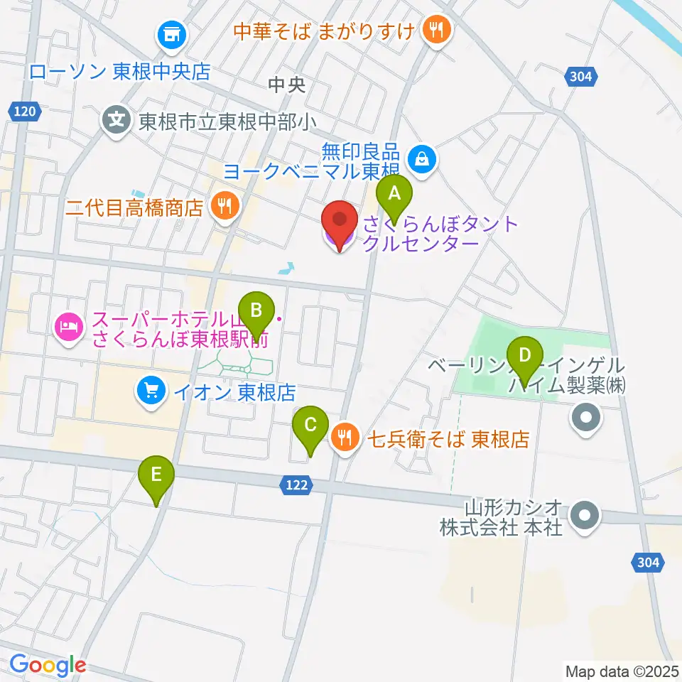 東根市さくらんぼタントクルセンター周辺の駐車場・コインパーキング一覧地図