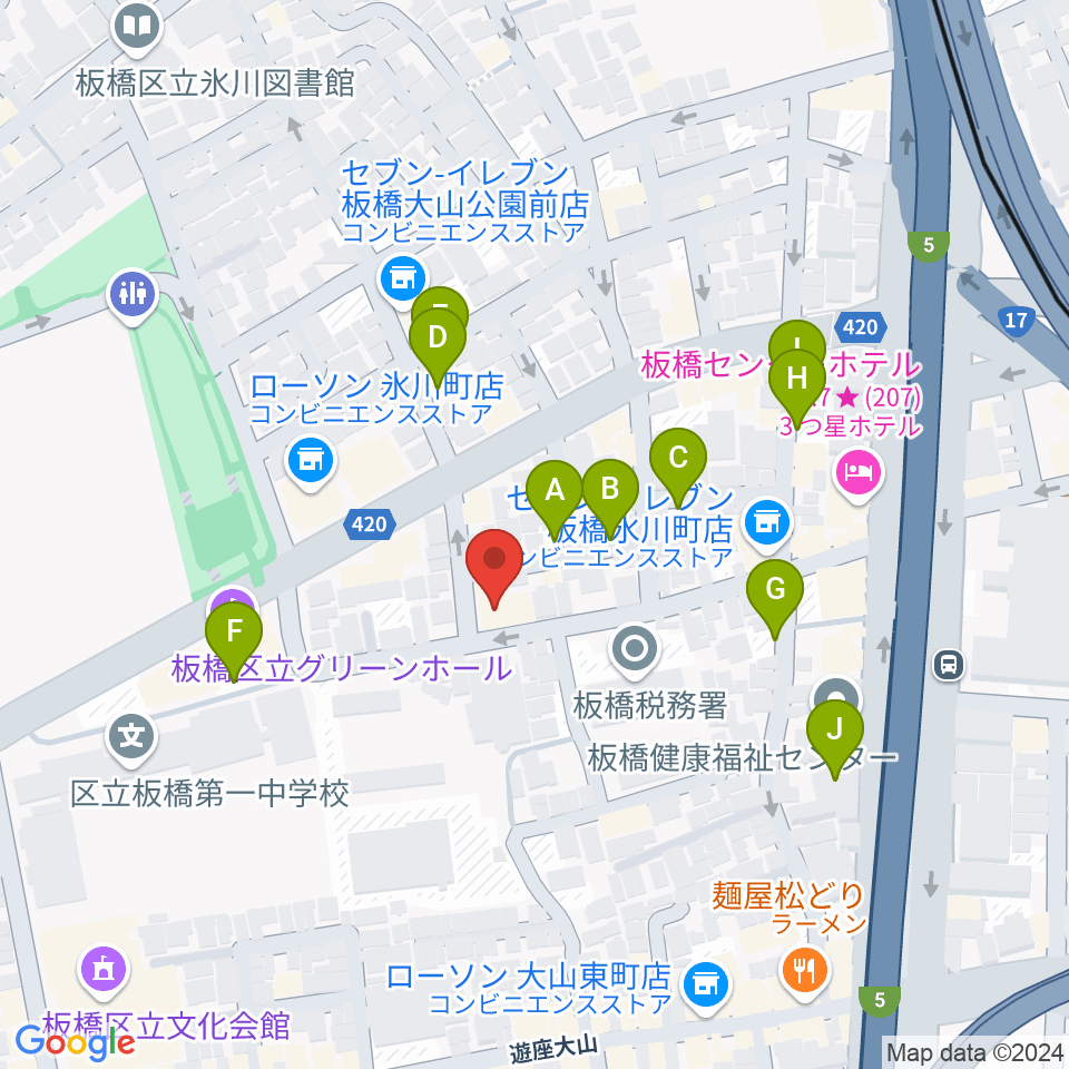 サブテレニアン周辺の駐車場・コインパーキング一覧地図