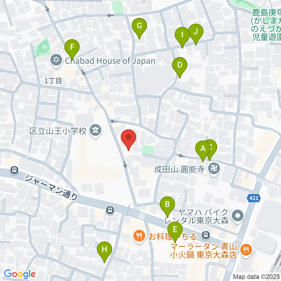 山王フォレスト大森シアター周辺の駐車場・コインパーキング一覧地図