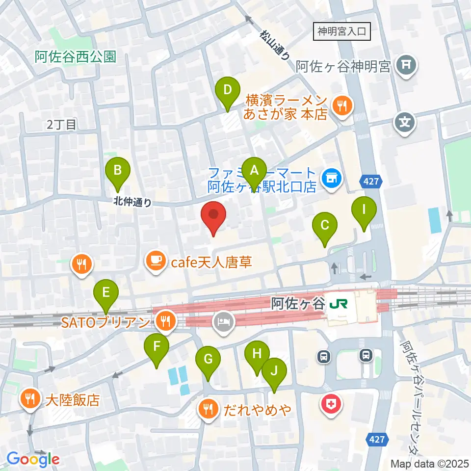 ラピュタ阿佐谷周辺の駐車場・コインパーキング一覧地図
