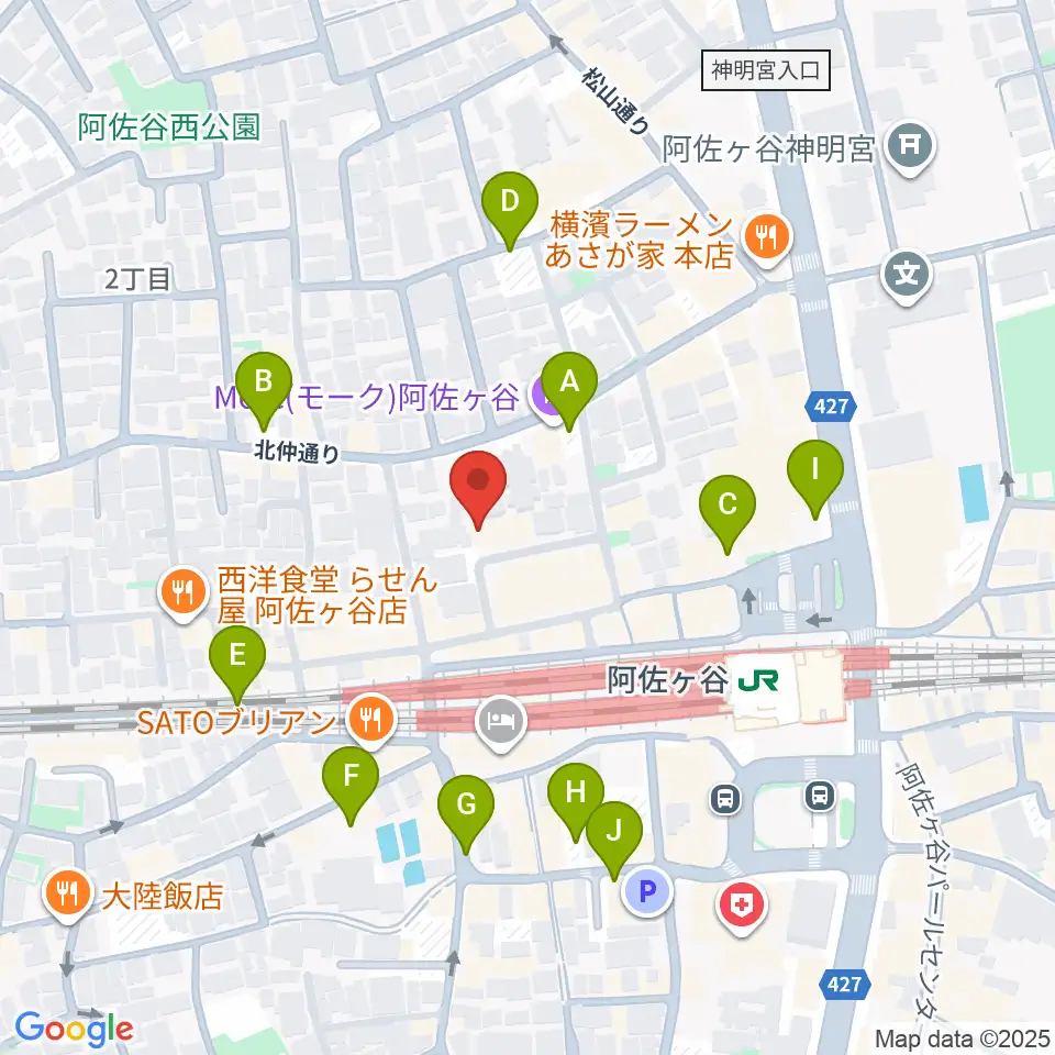 ラピュタ阿佐谷周辺の駐車場・コインパーキング一覧地図