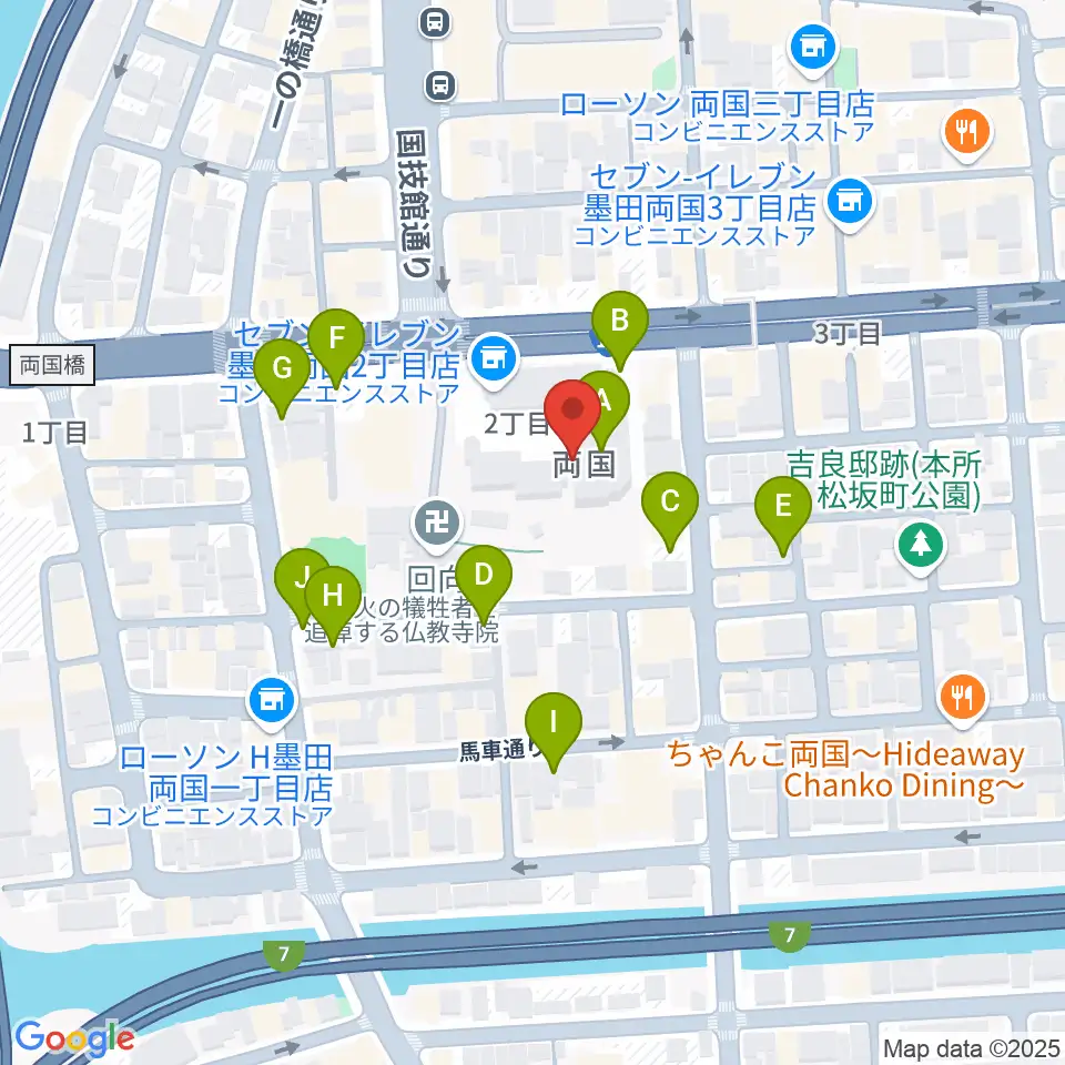 両国シアタ－カイ周辺の駐車場・コインパーキング一覧地図