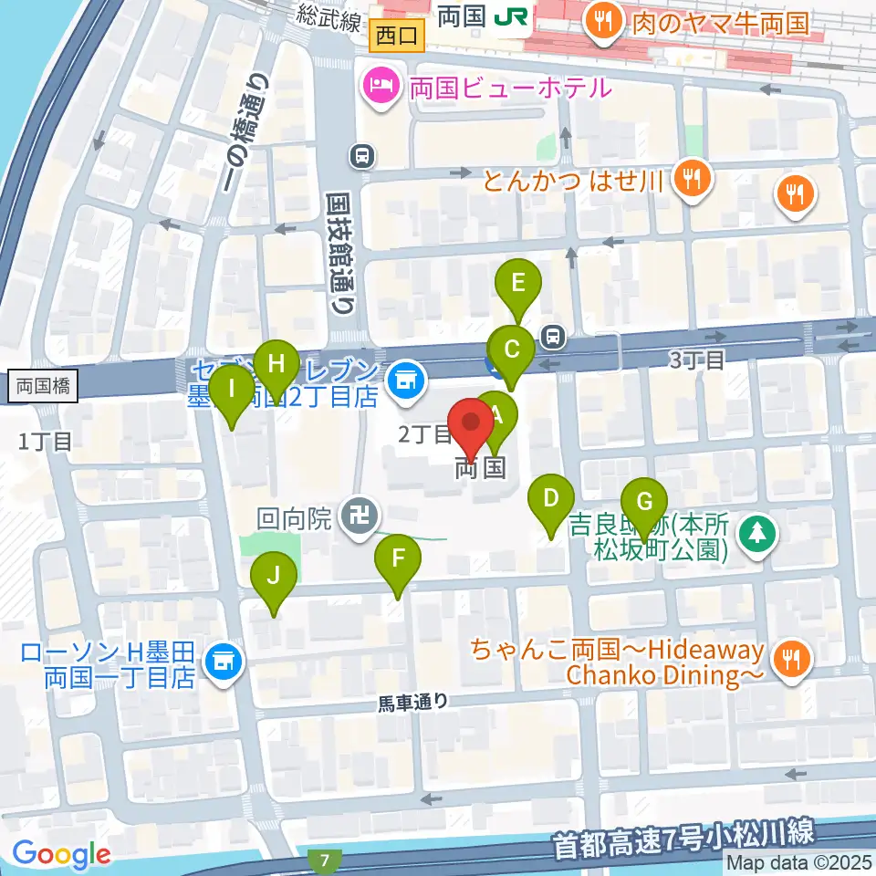 両国シアタ－カイ周辺の駐車場・コインパーキング一覧地図