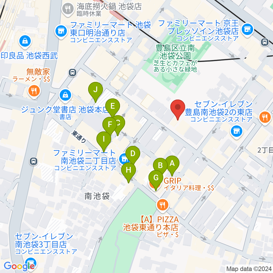 シアターグリーン周辺の駐車場・コインパーキング一覧地図