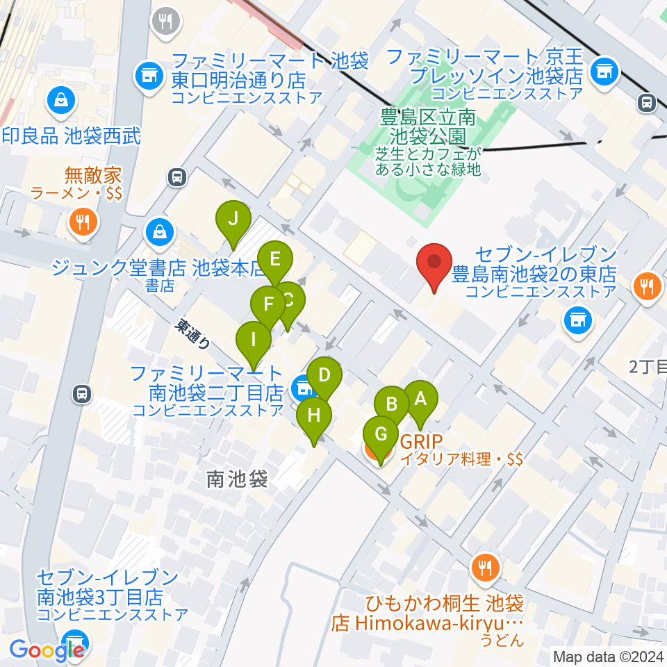 シアターグリーン周辺の駐車場・コインパーキング一覧地図