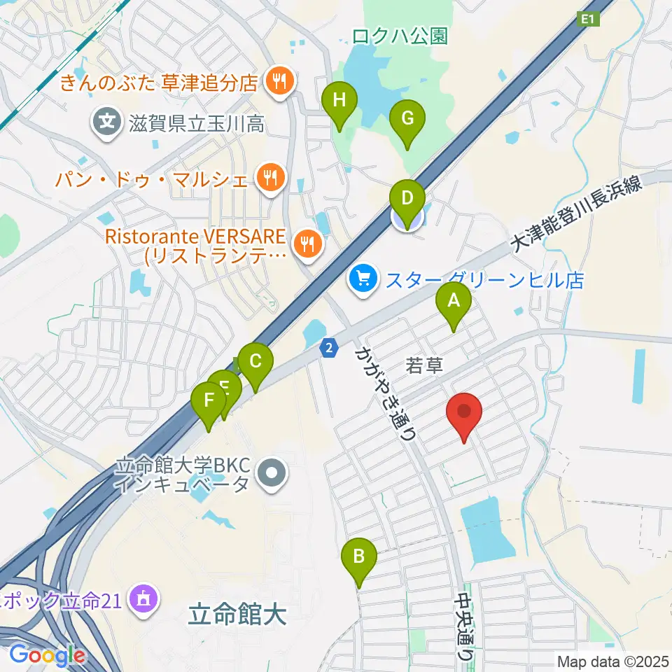 JEUGIA 若草教室周辺の駐車場・コインパーキング一覧地図