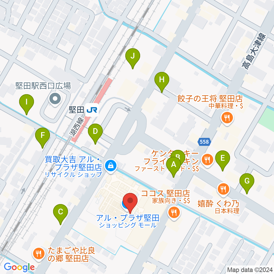 JEUGIA アル・プラザ堅田センター周辺の駐車場・コインパーキング一覧地図