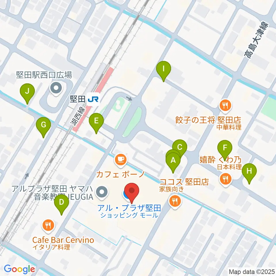 JEUGIA アル・プラザ堅田センター周辺の駐車場・コインパーキング一覧地図