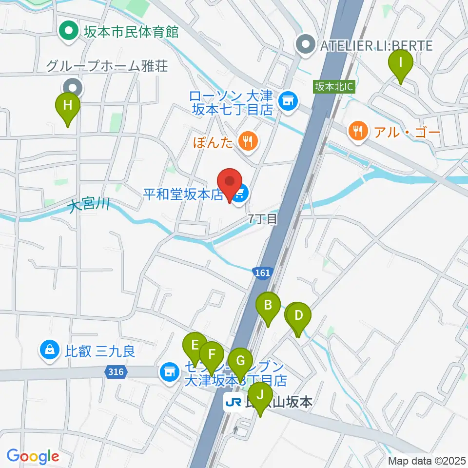 JEUGIA 坂本平和堂センター周辺の駐車場・コインパーキング一覧地図