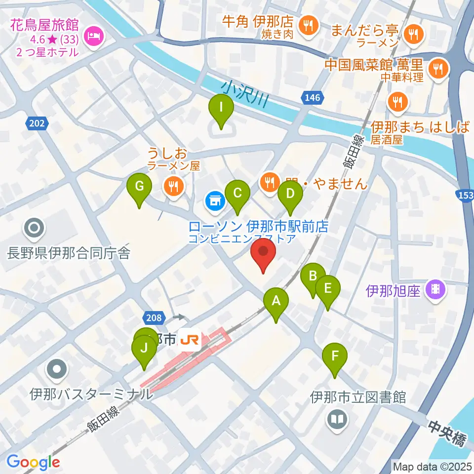 伊那グラムハウス周辺の駐車場・コインパーキング一覧地図