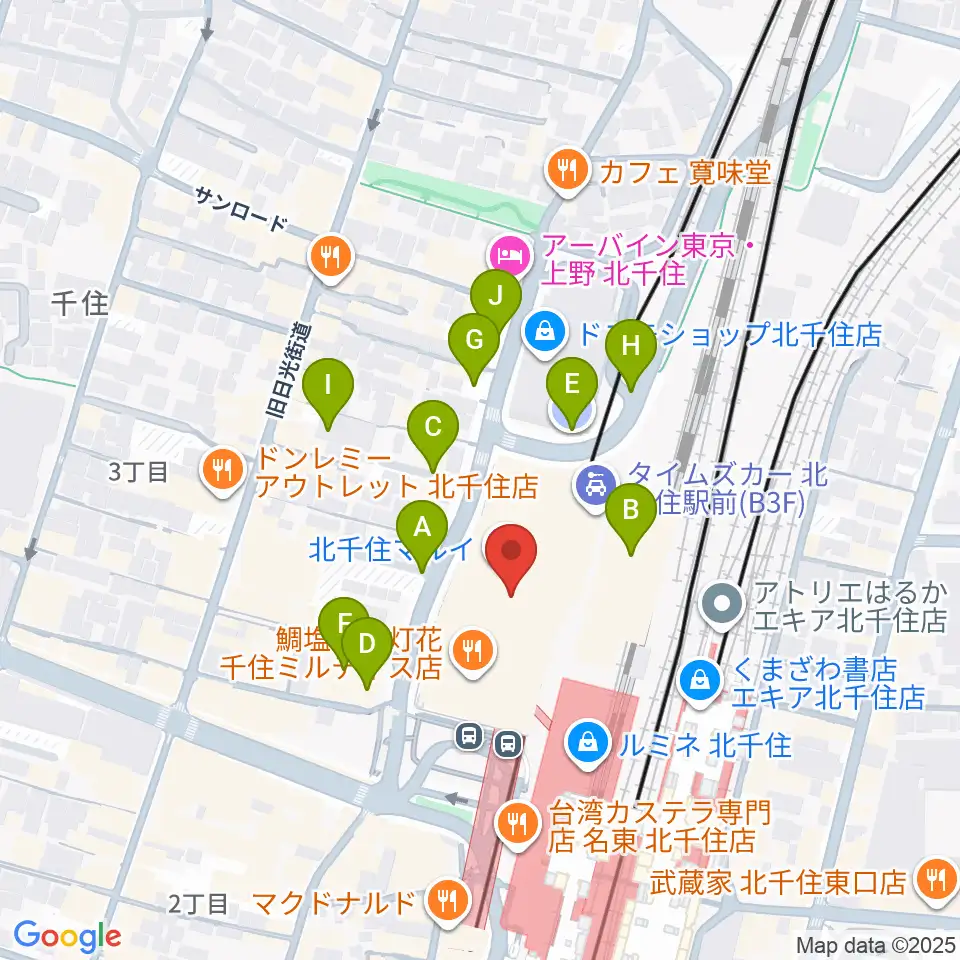 北千住シアター1010周辺の駐車場・コインパーキング一覧地図