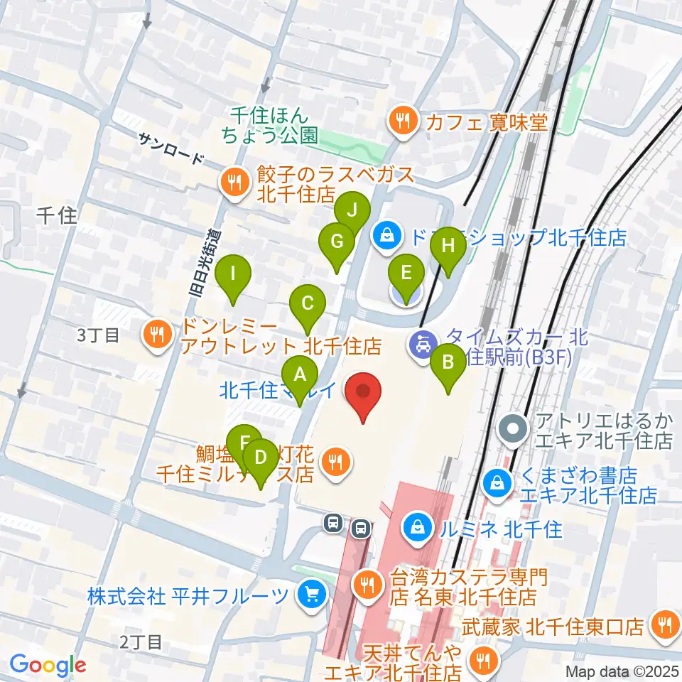 北千住シアター1010周辺の駐車場・コインパーキング一覧地図