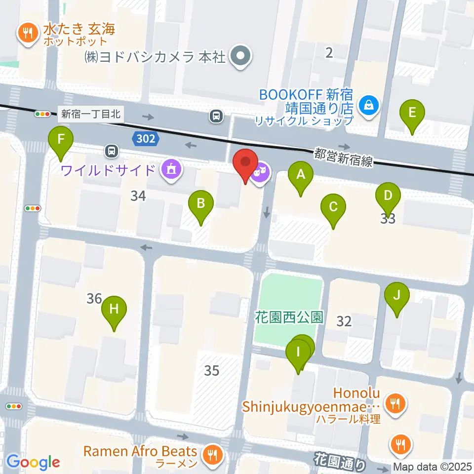 新宿シアターブラッツ周辺の駐車場・コインパーキング一覧地図