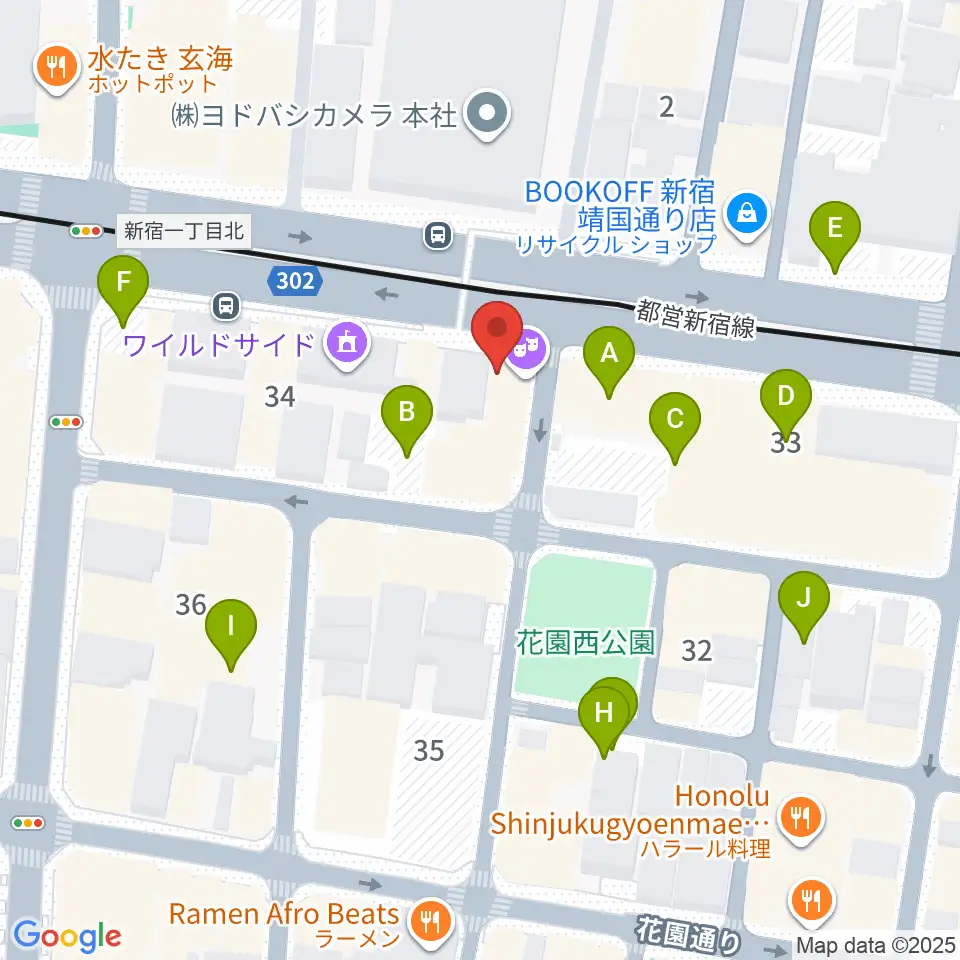新宿シアターブラッツ周辺の駐車場・コインパーキング一覧地図