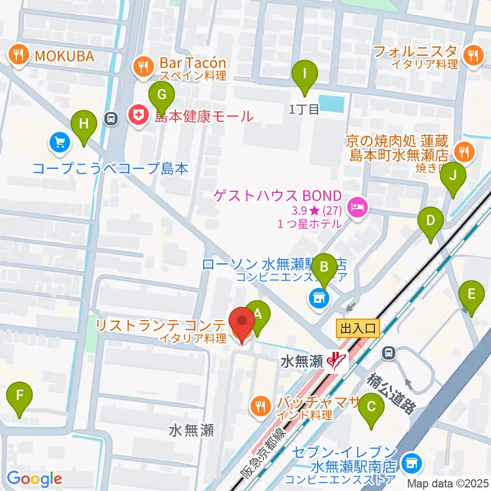JEUGIA 島本センター周辺の駐車場・コインパーキング一覧地図
