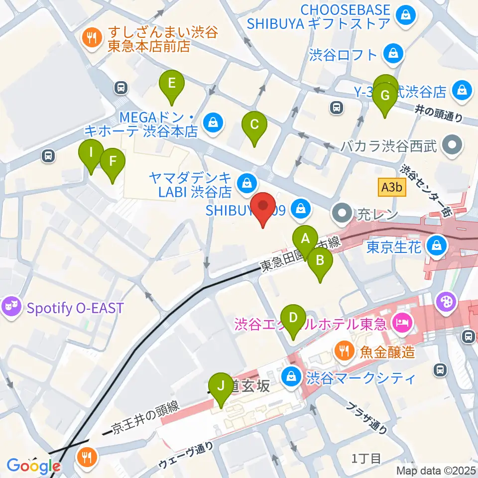 CBGKシブゲキ!!周辺の駐車場・コインパーキング一覧地図