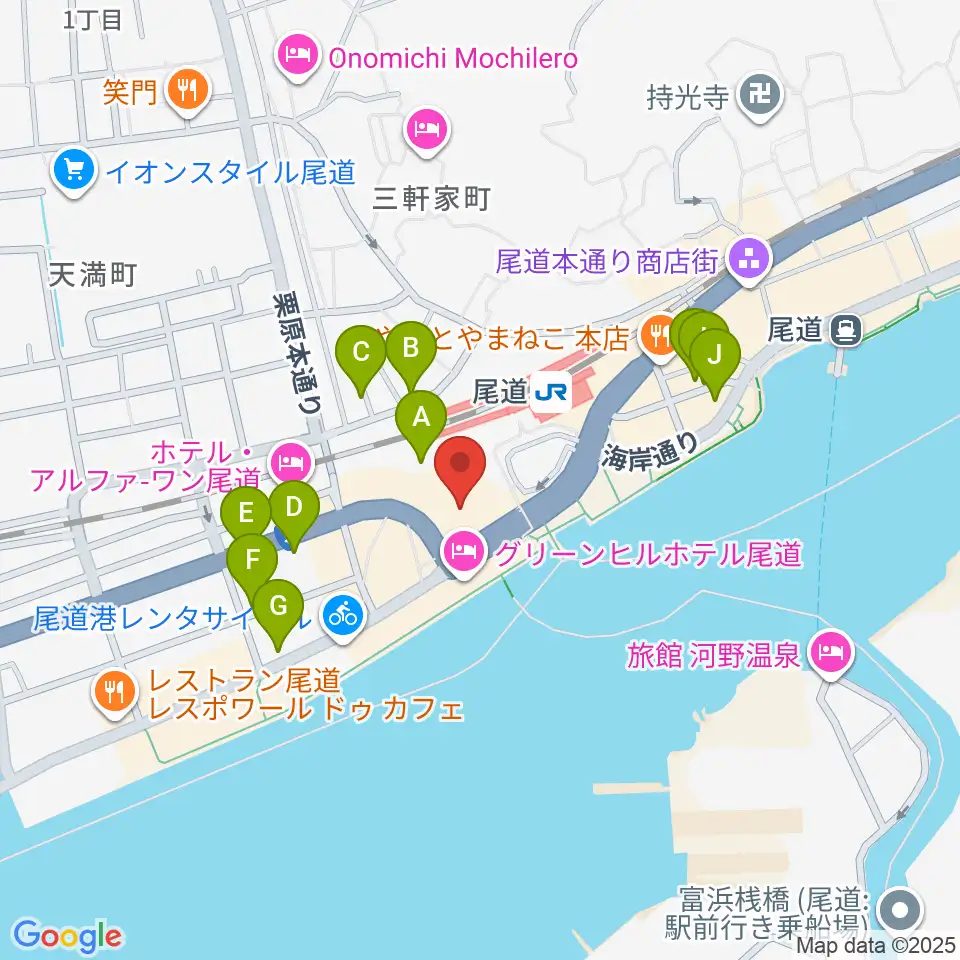 しまなみ交流館テアトロシェルネ周辺の駐車場・コインパーキング一覧地図