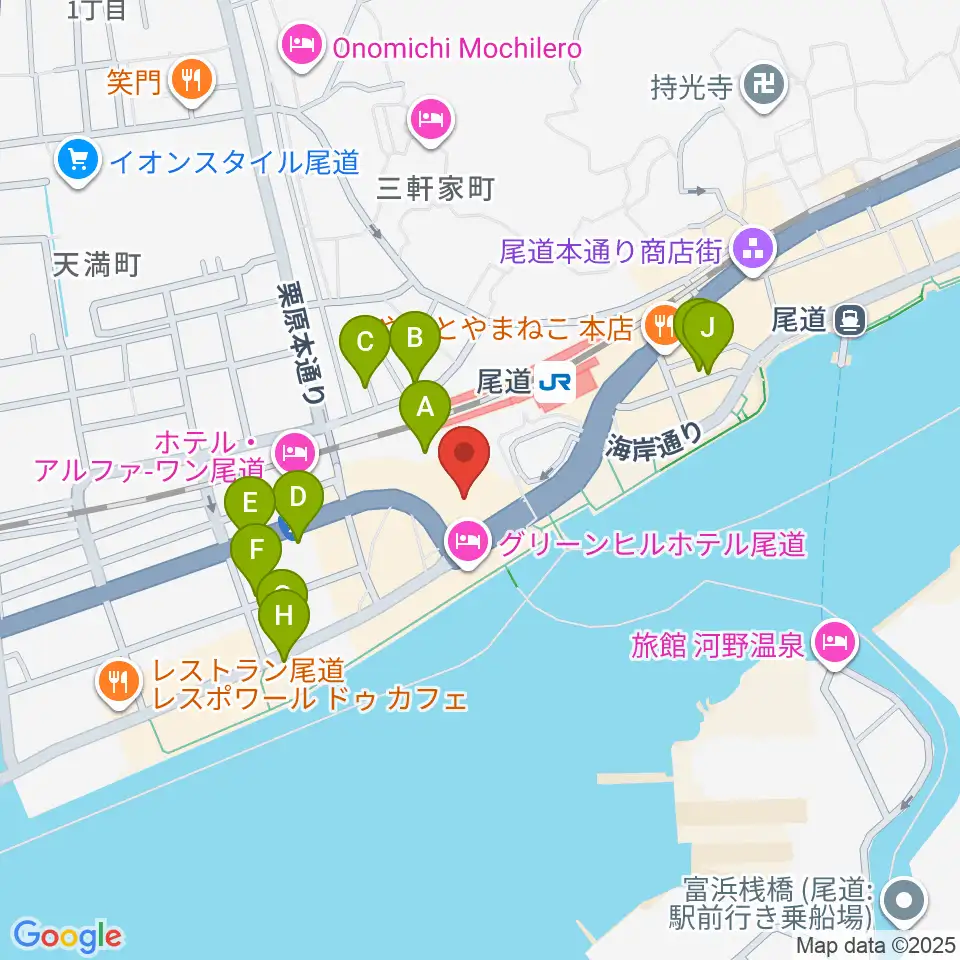 しまなみ交流館テアトロシェルネ周辺の駐車場・コインパーキング一覧地図