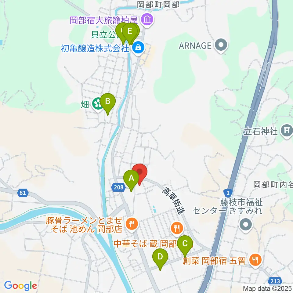 藤枝市民ホールおかべ周辺の駐車場・コインパーキング一覧地図