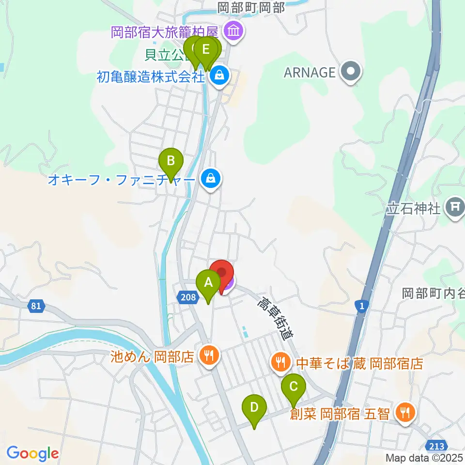 藤枝市民ホールおかべ周辺の駐車場・コインパーキング一覧地図