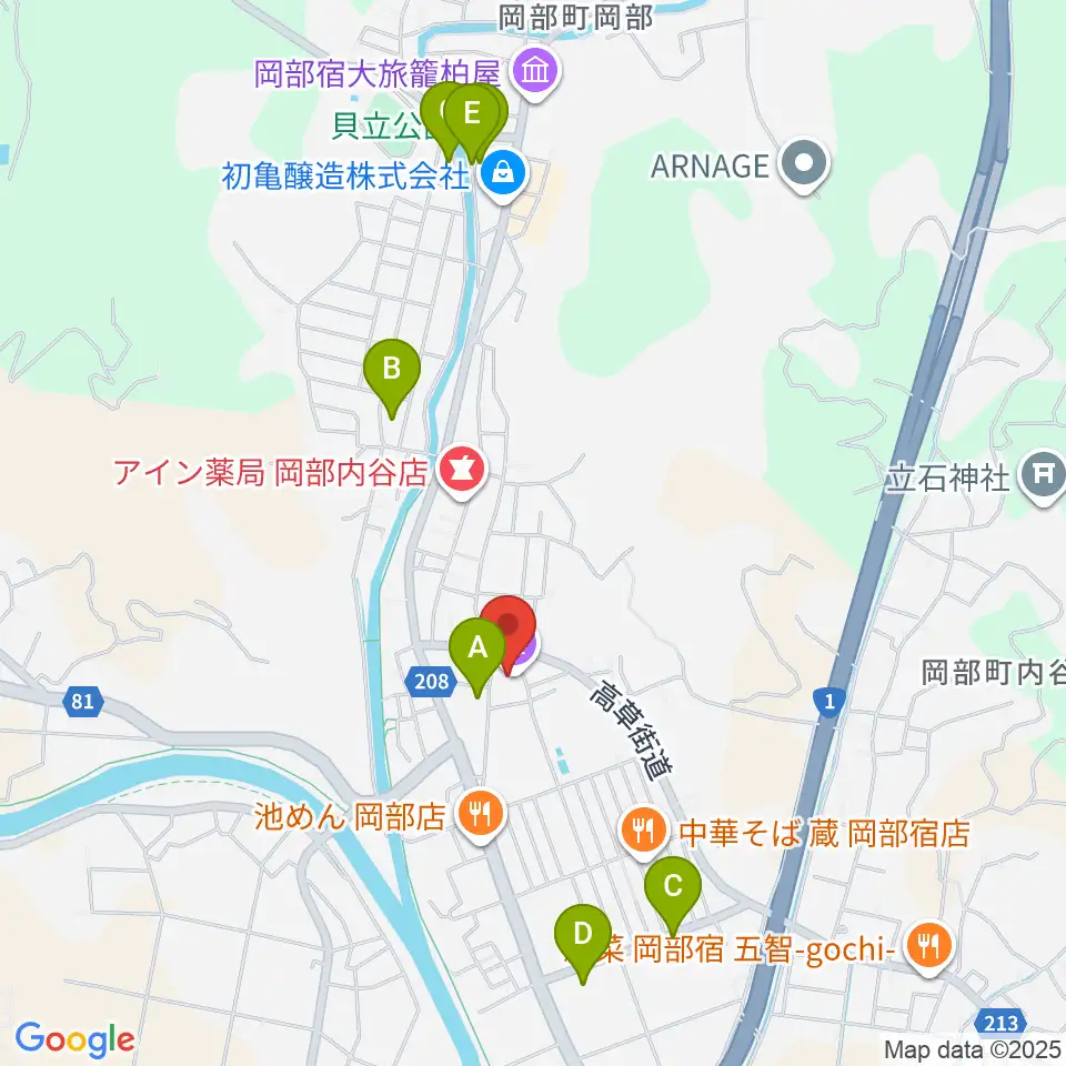 藤枝市民ホールおかべ周辺の駐車場・コインパーキング一覧地図