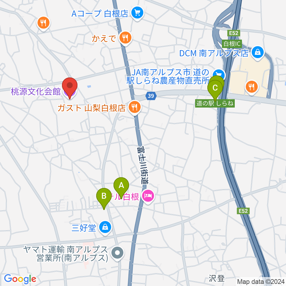 桃源文化会館周辺の駐車場・コインパーキング一覧地図