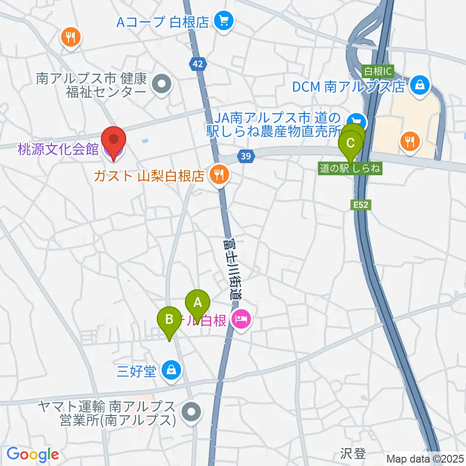 桃源文化会館周辺の駐車場・コインパーキング一覧地図