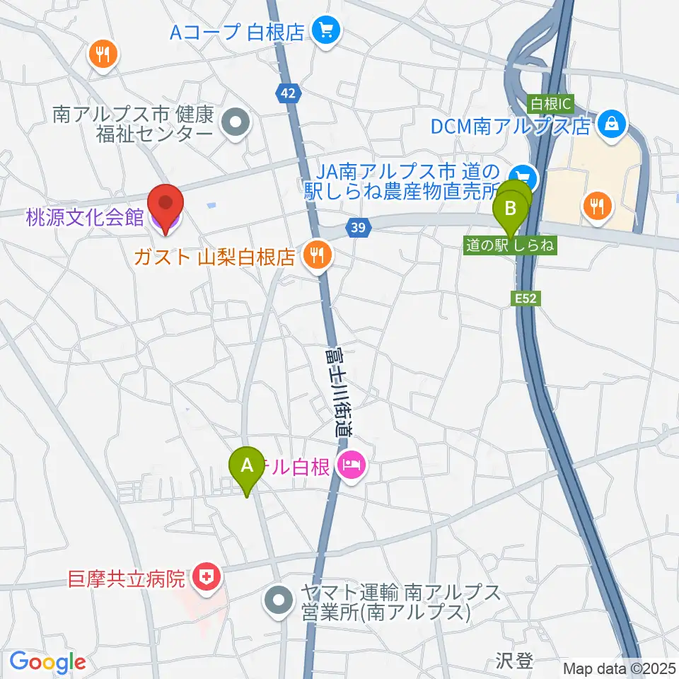 桃源文化会館周辺の駐車場・コインパーキング一覧地図