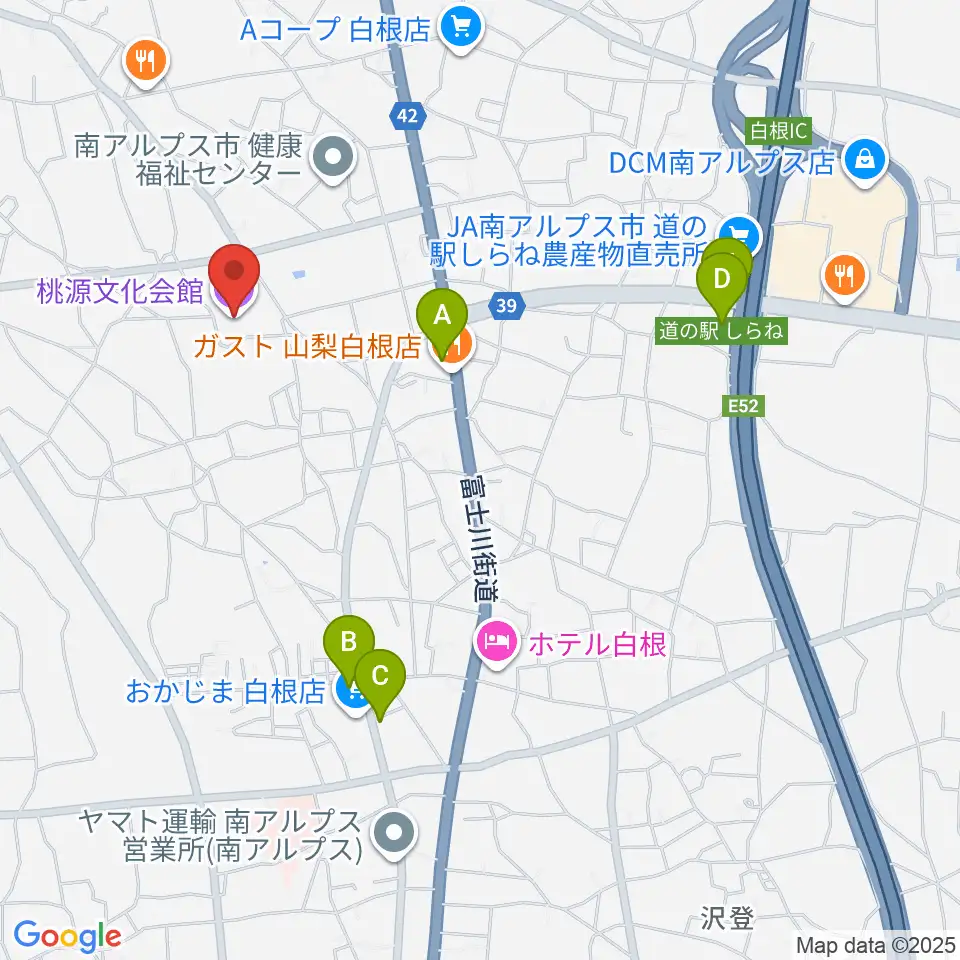 桃源文化会館周辺の駐車場・コインパーキング一覧地図