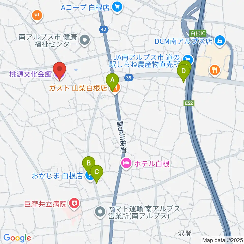 桃源文化会館周辺の駐車場・コインパーキング一覧地図