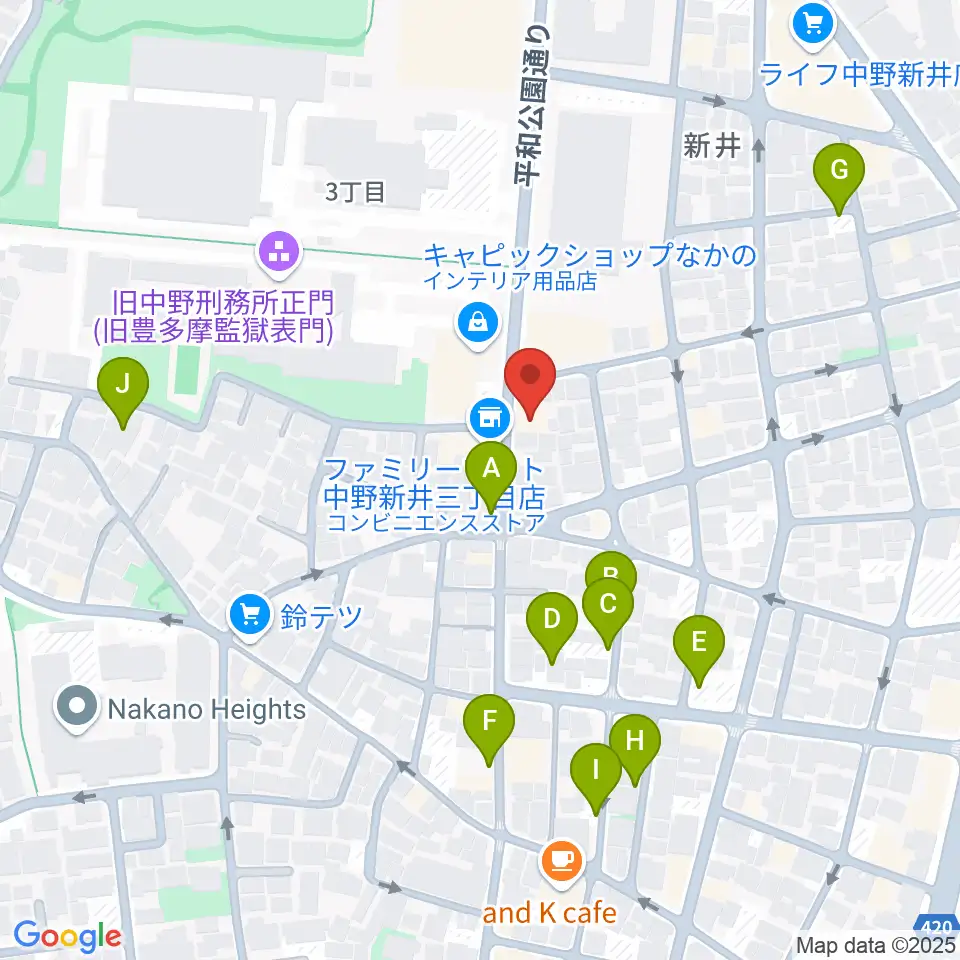 中野 Studio twl周辺の駐車場・コインパーキング一覧地図