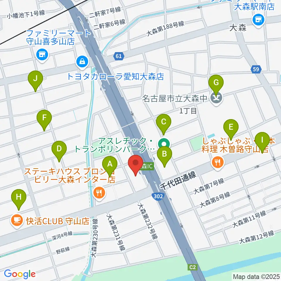 スタジオ異空間周辺の駐車場・コインパーキング一覧地図