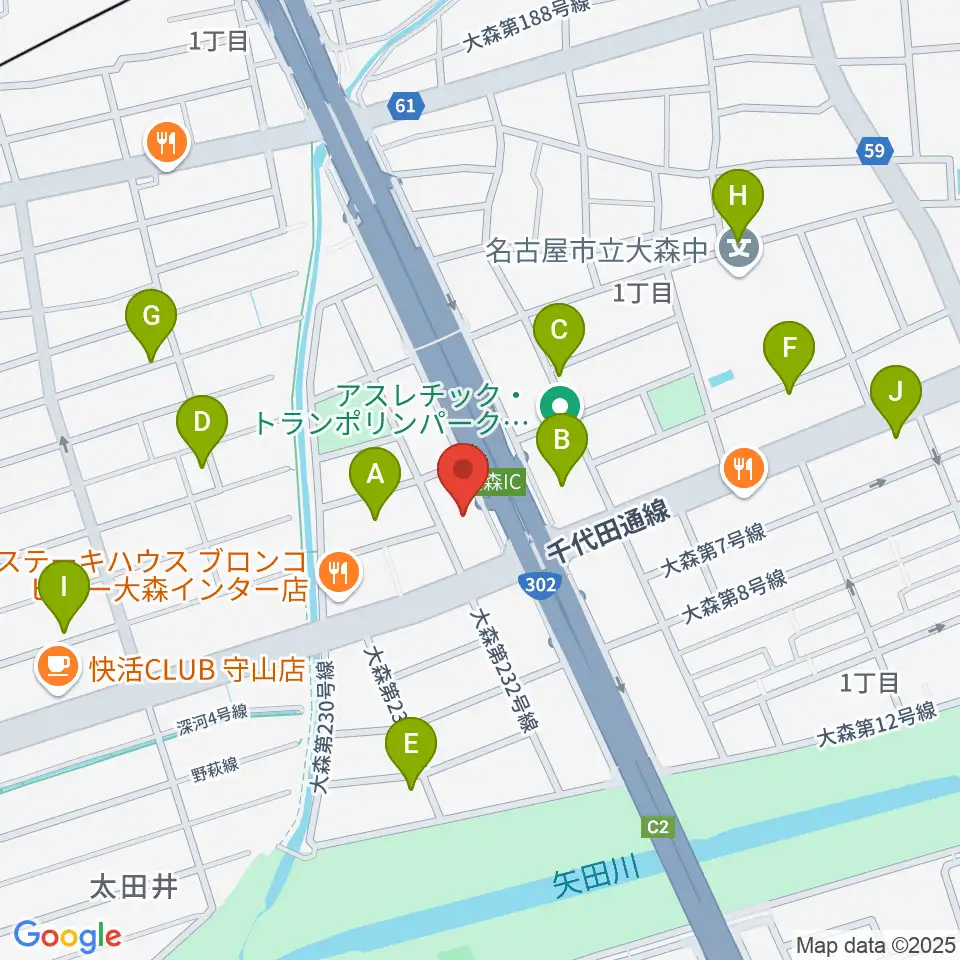 スタジオ異空間周辺の駐車場・コインパーキング一覧地図