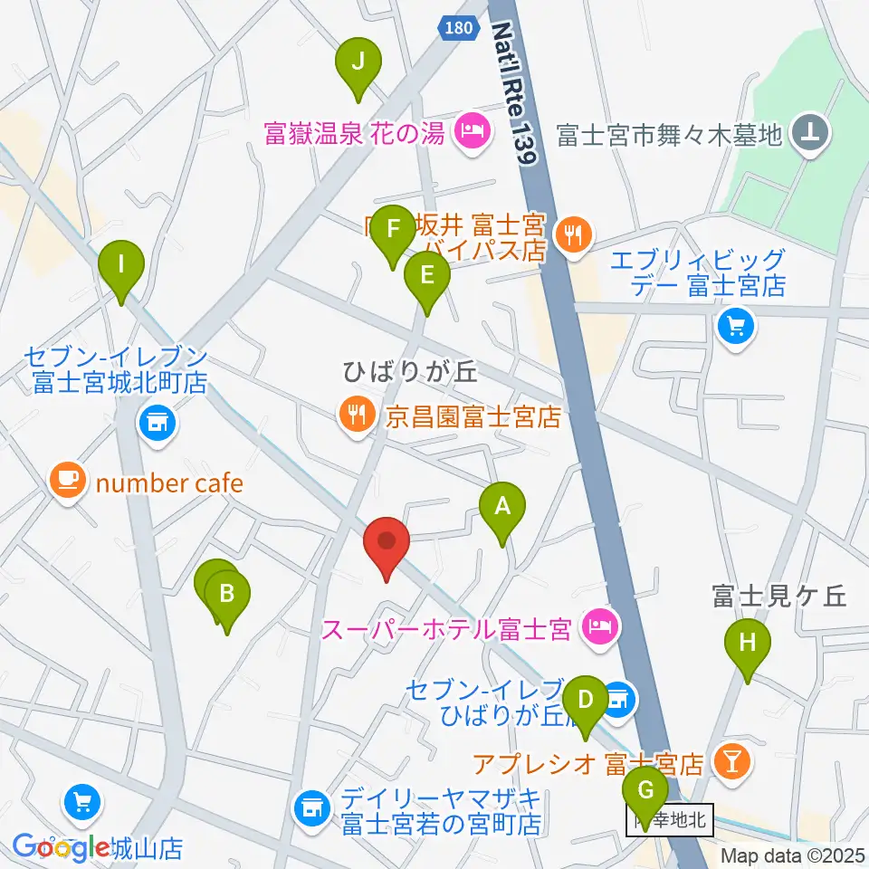 タンザワ楽器 富士宮音楽館周辺の駐車場・コインパーキング一覧地図