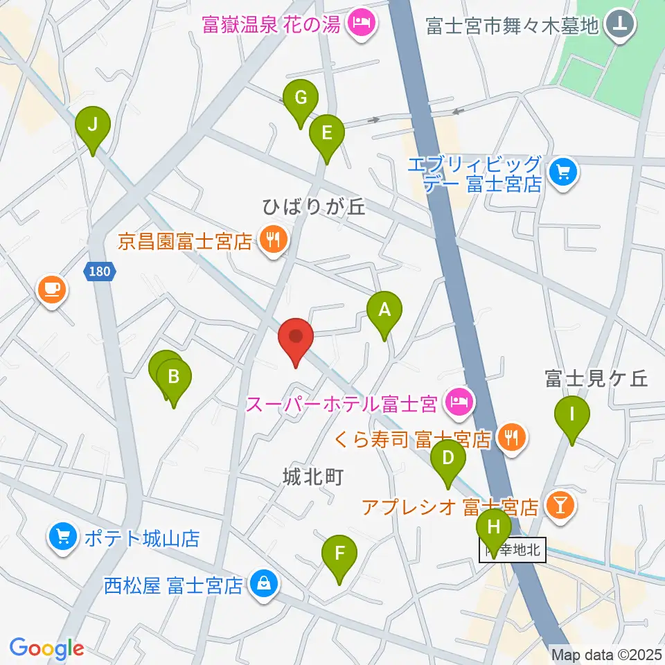 タンザワ楽器 富士宮音楽館周辺の駐車場・コインパーキング一覧地図