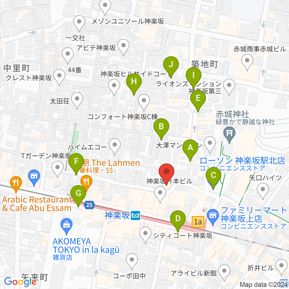 神楽坂セッションハウス周辺の駐車場・コインパーキング一覧地図