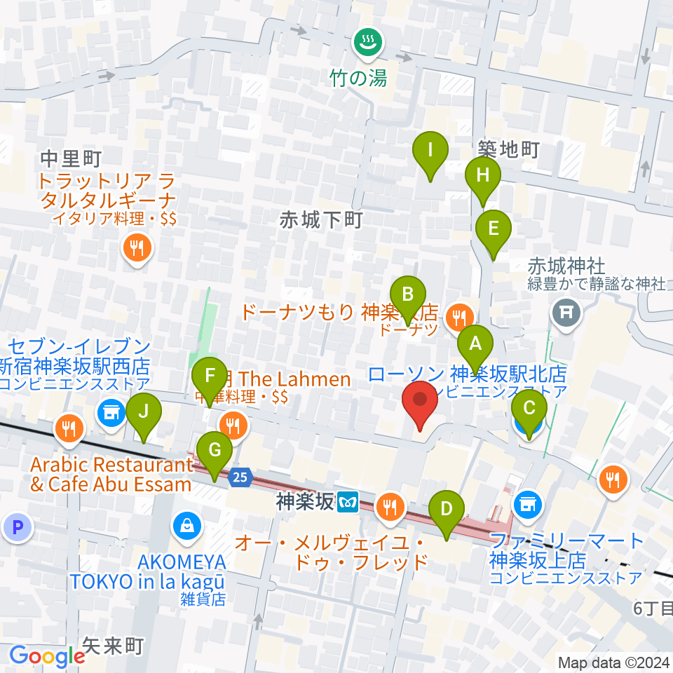 神楽坂セッションハウス周辺の駐車場・コインパーキング一覧地図