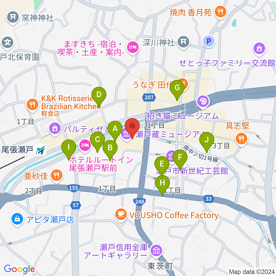 瀬戸蔵周辺の駐車場・コインパーキング一覧地図