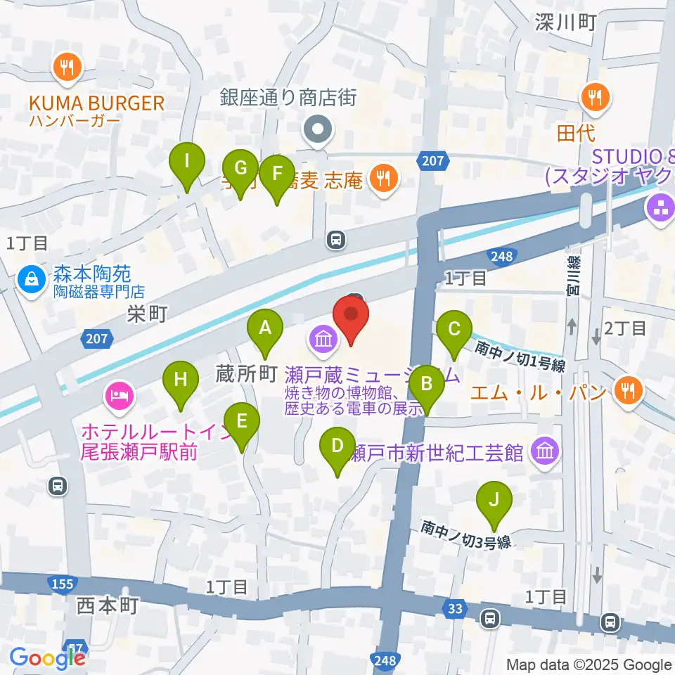 瀬戸蔵周辺の駐車場・コインパーキング一覧地図