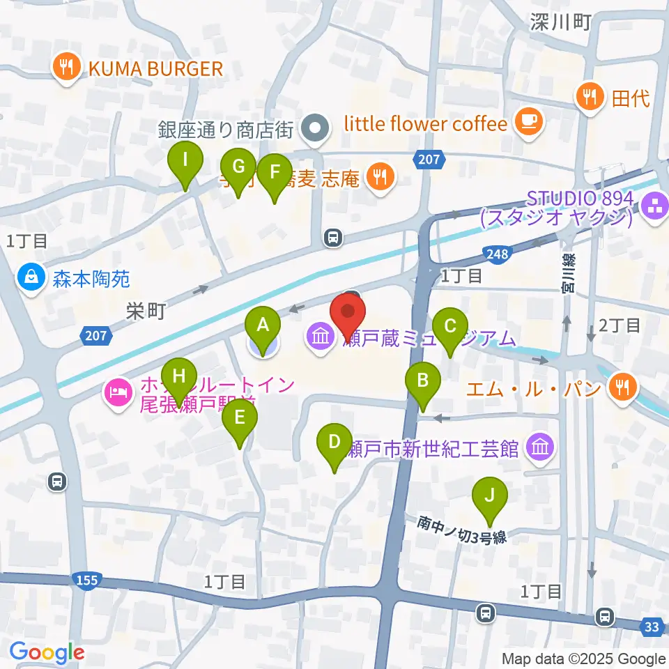 瀬戸蔵周辺の駐車場・コインパーキング一覧地図