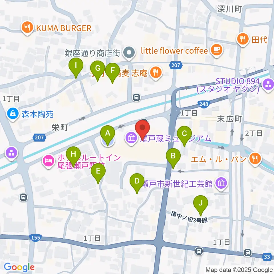 瀬戸蔵周辺の駐車場・コインパーキング一覧地図