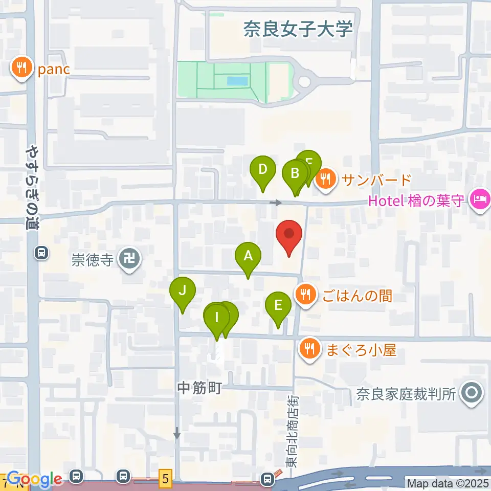 奈良ビバリーヒルズ周辺の駐車場・コインパーキング一覧地図