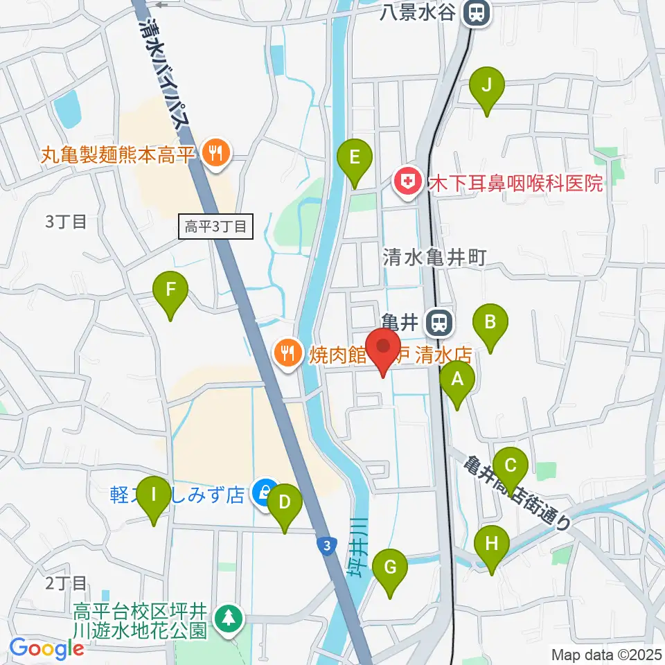 大谷楽器 清水教室周辺の駐車場・コインパーキング一覧地図