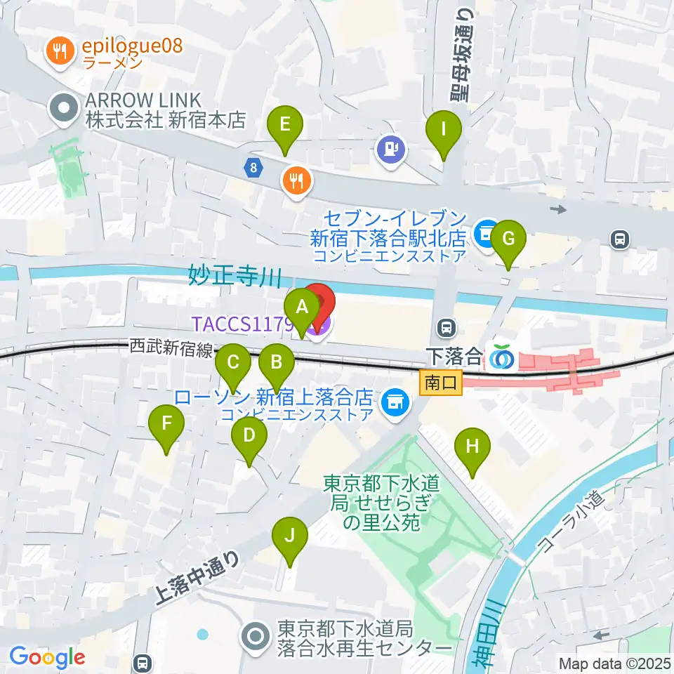 TACCS1179周辺の駐車場・コインパーキング一覧地図