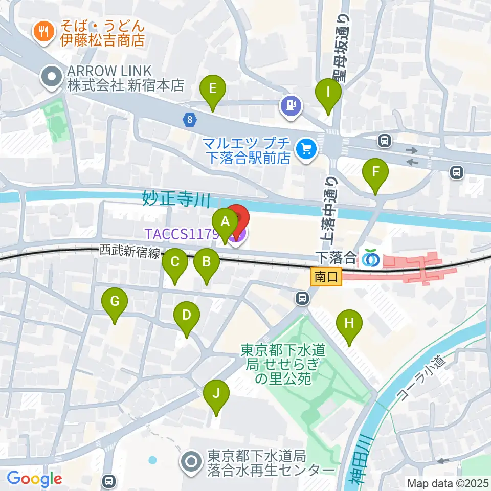 TACCS1179周辺の駐車場・コインパーキング一覧地図