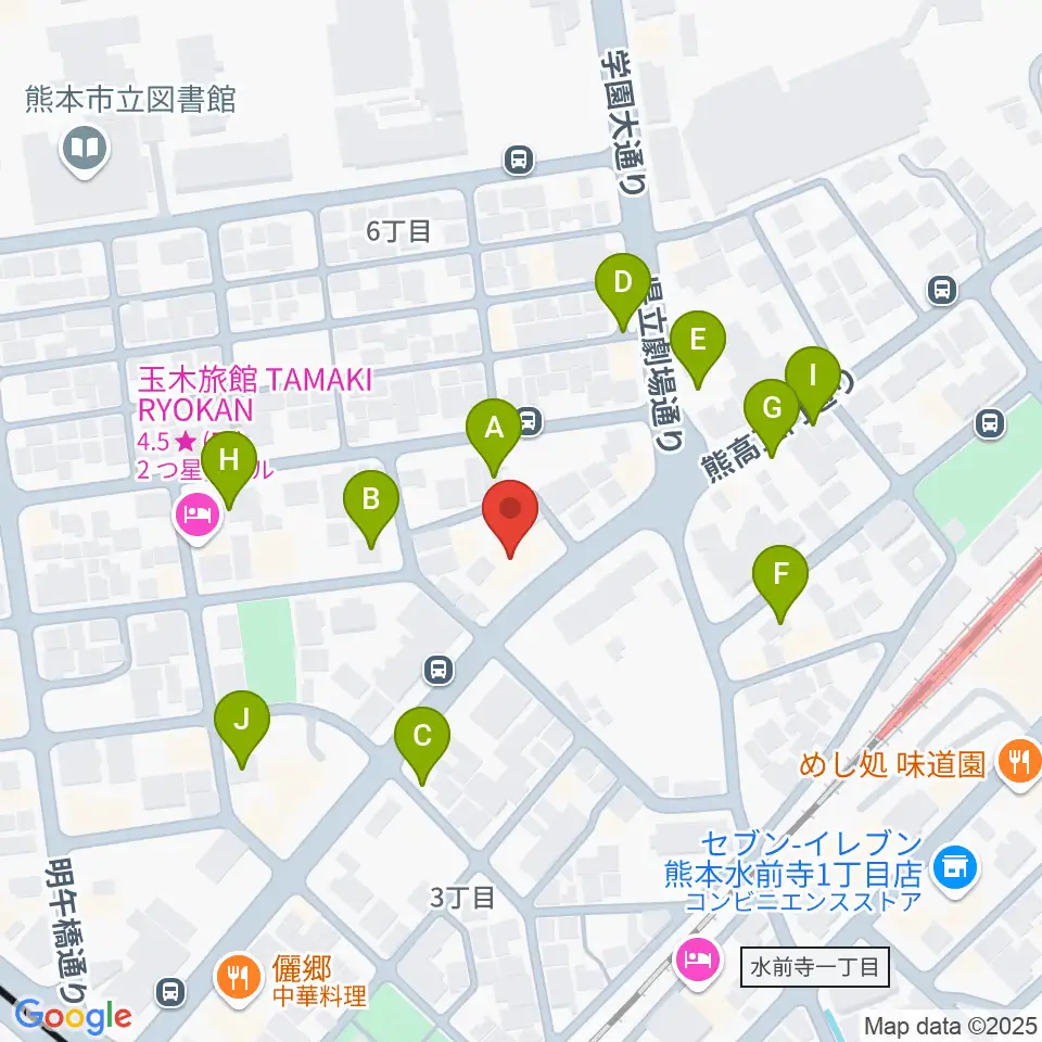 大谷楽器 大江教室周辺の駐車場・コインパーキング一覧地図