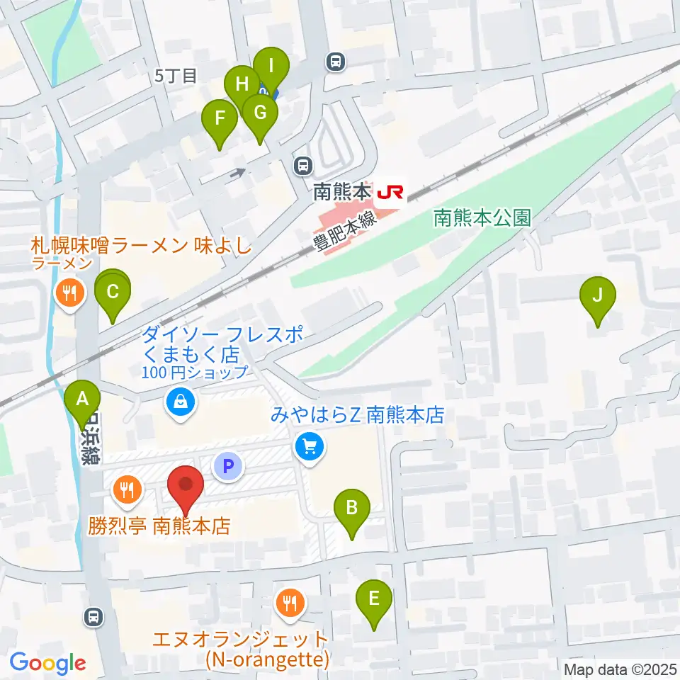 大谷楽器 南熊本教室周辺の駐車場・コインパーキング一覧地図