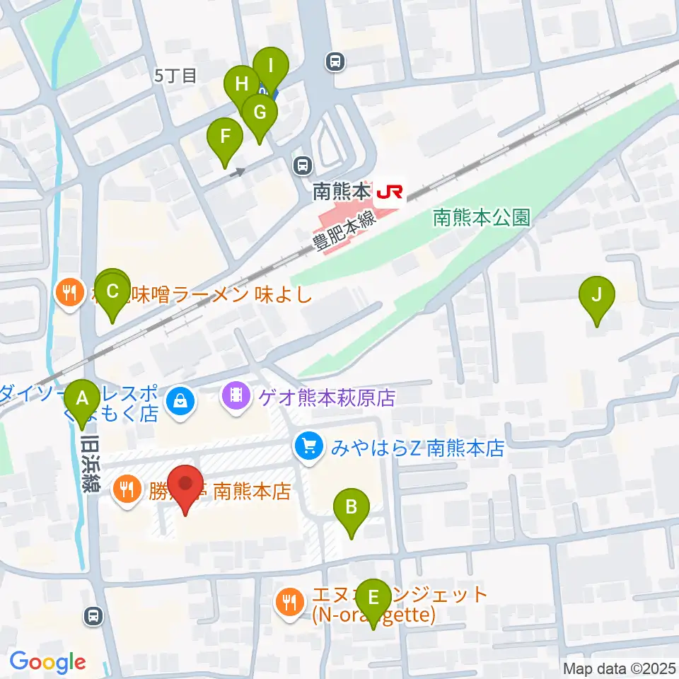 大谷楽器 南熊本教室周辺の駐車場・コインパーキング一覧地図